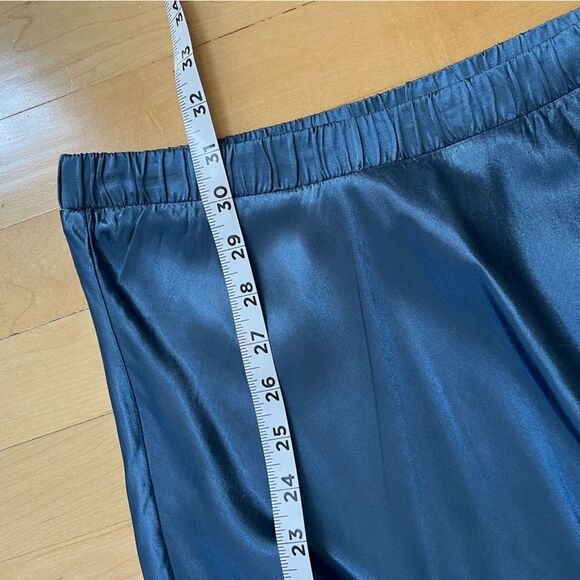 Nation LTD Satin Mabel Bias Midi Skirt in Atlantic Blue XS NWOT - Picture 6 of 9